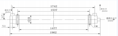 BMUFSI55 Ultrafiltration membrane size diagram